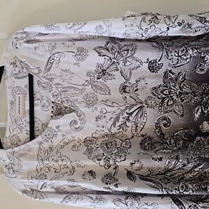 ALFRED DUNNER BRAND WOMEN'S PLUS BEAUTIFUL BLACK AND WHITE WOMEN'S TOP SIZE 3X